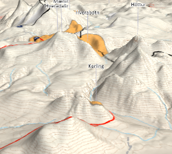 Kerlingarfjöll (hæðarlínur)